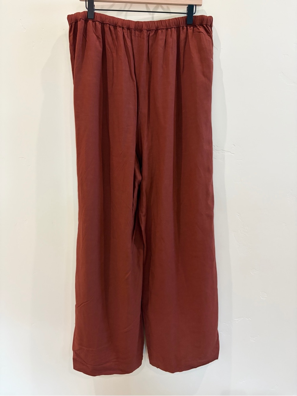Calla Wide Leg Drawstring Pants in Rust - Picture 2 of 6